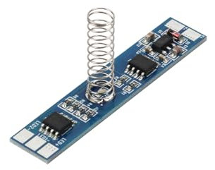 Interrupteur LED variateur tactile à encastrer CCT avec mémoire 0 V, changement de température couleur tension d'entrée 12 V-24 V DC, tension de sortie 12 V-24 V DC, hauteur du ressort 20 mm