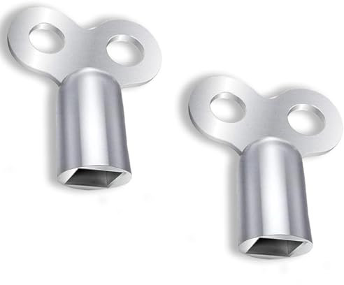 Jonami 2x Chiave Sfiato Radiatori Universale – Chiavetta per Valvola Scarico Calorifero Spurgo Impianto Termico Riscaldamento Attrezzo Manutenzione in Metallo