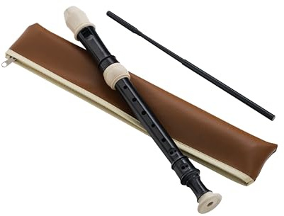 ZAZA- Quality Soprano Recorder with Zipper Bag, Cleaning Rod, and Grease. Features EN fingering.