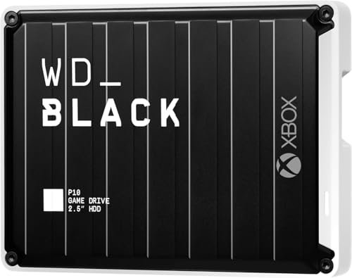 WD_BLACK P10 6TB Game Drive - Portable Xbox External Hard Drive, Up to 130 MB/s, Includes 1 Month Xbox Game Pass Ultimate