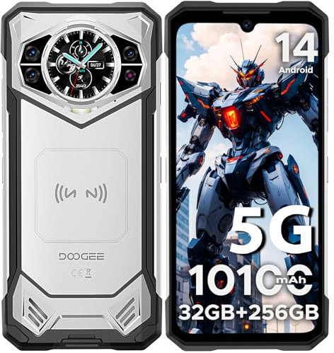 DOOGEE S200 5G Outdoor Handy Android 14,32GB+256GB Outdoor Smartphone Ohne Vertrag, 6.72 FHD+ 120Hz 1.32 AMOLED Heckdisplay, 100MP+20MP 10100mAh, IP68/IP69K/MIL-STD-810H, Dual 5G SIM/OTG/NFC/GPS