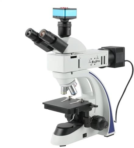 Mikroskop Industrielles Uprigh-metallurgisches Mikroskop Trinokulares achromatisches Mikroskop for Metalllegierungen, Keramikoberflächen-Siliziumwafer(12MP 4K HDMI USB)