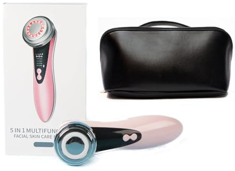 KORAL - Masajeador Facial Antiarrugas con Neceser y Microcorrientes Facial para el Cuidado de tú Piel - Rejuvenece tu Piel con Microcorriente EMS - Alta Frecuencia Facial