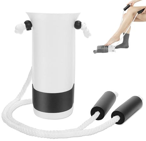 Aiuto per indossare calze e calze, aiuto migliorato a forma di U per calze e calze, aiuto dopo l'intervento chirurgico all'anca, calzettoni per anziani, donne incinte, persone immobiliari - A