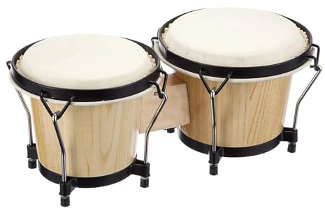 lisutupode Bongo Drum for Kids, Wood Bongos - Tambor de mano de madera profesional - Bongos de 6 pulgadas y 7 pulgadas, instrumentos de percusión educativos para adultos