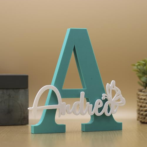 EDURAIT Letras Decorativas Personalizadas con Nombre – Decoración Infantil y Juvenil con Estrellas, Nubes y Mariposas – Ideal para Habitación, Regalo o Evento