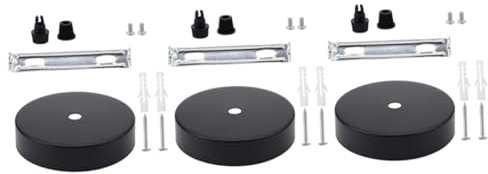 Angoily 3sätze Canopy Kit Für Deckenleuchte Runde Schwarze Abdeckung φ Installieren Für Diy Lampenprojekte Und Innenanwendungen