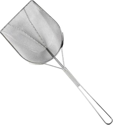 Sharplace Square Fryer Skimmer Cooking Oil Strainer Fry Ladle Fine Mesh Cooking Utensil Oil Skimmer for Fried Chicken Filtering Noodle, S