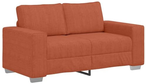 vidaXL Zweisitzer-Sofa Rot Orange 160x77x82 cm Cordstoff, Zweiersofa, Sofa, gepolstertes Sofa, 2-Sitzer-Sofa, Couch, Polstersofa, Lounge Sofa
