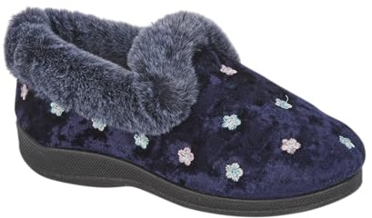 Jo & Joe Delilah Womens Navy Full Slipper