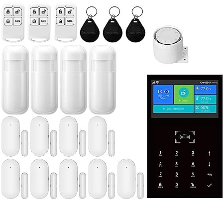 PG109 4.3inch Burglar Security Wifi GSM Alarm Systems For Home Support Smart App Control With Temperature Display(J)
