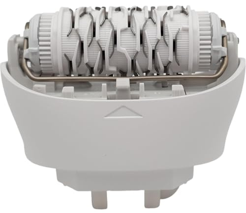 NaschLager Epilieraufsatz 81533164 extrabreit kompatibel mit Braun Silk‑épil 7 und 9, weiß, Ersatzkopf mit 40 Pinzetten für Beine und Arme, Klick‑Montage Stecksystem, nicht kompatibel mit 9 Flex