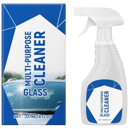 Nettoyer de films d'huile de verre de voiture, pratique, 237 ml, vapeur de revêtement en verre de douche, nettoyeur de vernis d'objectif de phare, application de pulvérisation facile, idéale pour les