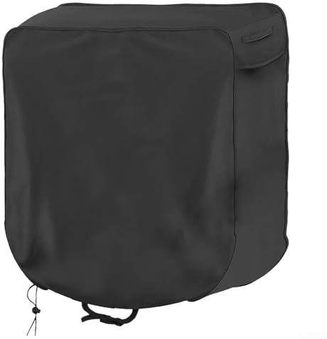 Heavy-Duty 600D Oxford Fabric Hose Reel Cover, Waterproof and Dustproof Protective Case, Fits Wall-Mounted Retractable Garden Hose Reels, Adjustable Cord and Snap Design, 60x45x60cm(Black)