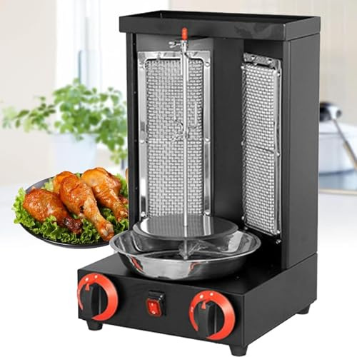 Máquina de asador vertical con control de temperatura, kebab doner de gas para cocina doméstica y comercial Shawarma y Gyro