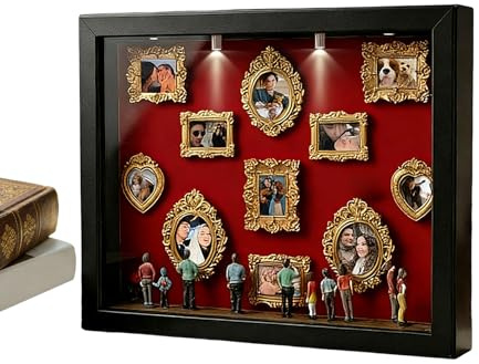 Museum of Us Cornice regalo personalizzata per coppie, mini figure Museum of Us, mini kit di musei, cornici dorate da 22,9 x 30,5 cm, immagini museali con , perfetta per matrimoni, anniversari e