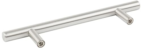 TRIXES 20x Tiradores en T de Acero Cepillado – 150 mm – Orificios 96 mm | Accesorio de Decoración para el Hogar – Renueva Armarios, Puertas, Cajones y Muebles – Herrajes para el Hogar
