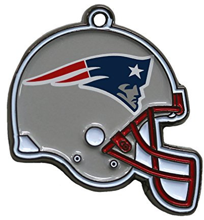 NFL Erkennungsmarke für Hunde, Katzen oder andere Gegenstände, die Sie schützen möchten, mit eingraviertem Fußball-Logo, erhältlich in 32 NFL Teams, New England Patriots, One Size, grau