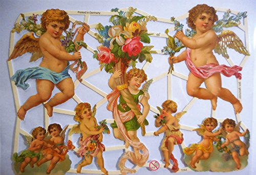 Glanzbilder Glück Engel Liebe EF 7244 Oblate Posiebilder Scrapbook Deko GWI 514