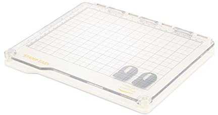 Vaessen Creative Stamp Easy Stempel Plattform, 23.5 x 20.5 x 1.8 cm Zur genauen Positionierung von Stempeln für Clear Stamp Und Gummistempel, Feste Stempelplatten