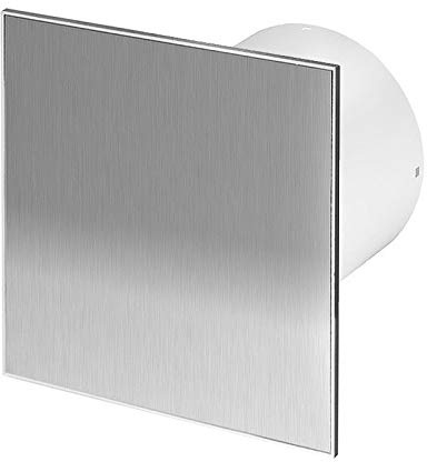 Armar Trading LTD Bathroom Extractor Fan 100mm with Timer Humidity Sensor and Brushed Stainless Steel Front Panel Modern Ventilator