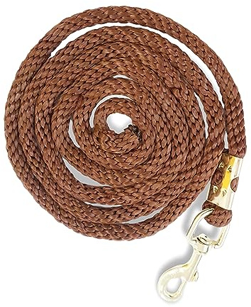 Führstrick für Pferd - Anbindestrick in verschiedenen stylischen Designs, Führleine, Anbindeseil Pony, Esel, Ziege (Braun)