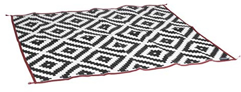 Bo-Camp Urban Outdoor Urban Outdoor - Tappeto da Picnic, 2 x 1,8 m, Colore: Bianco/Nero/Rosso