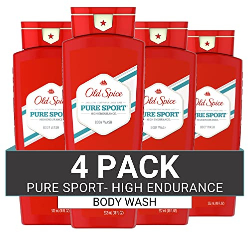 Old Spice High Endurance Body Wash for Men, Pure Sport Scent, 18 FL OZ (532 mL)