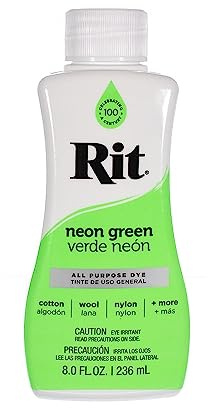 Rit Dye Liquid – Große Auswahl an Farben – 237 ml (Neongrün)