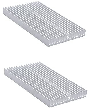2 Pcs Aluminum Heat Sink Module Cooler Fin Chipset Heatsink for CPU LED Power Active Component