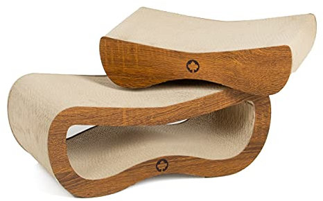 CanadianCat Company | Premium Kratzbrett/Kratzlounge für Katzen – Kratzpappe/Katze Kratzbrett – Katzenkratzer mit Wellpappe & Katzenminze - Pappkratzbrett