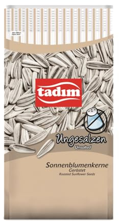 TADIM - Unsalted Black Sunflower Seeds (1 x 270g) / Sunflower Seeds With Shell/Great for Snacking