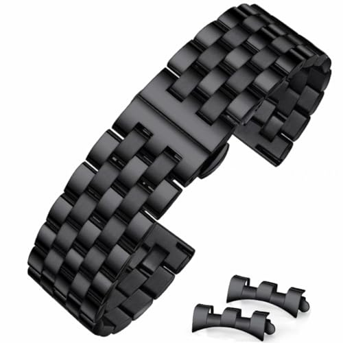 HEYOZURY Edelstahlarmband für Uhr,Metall Uhrenarmbänder Geeignet Ersatzband Armbänder für Damen&Herren,12mm 14mm 16mm 18mm 19mm 20mm 21mm 22mm Edelstahl Uhrenarmbänder