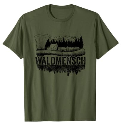 WalDMensch Natur Survival Outdoor Axe Bushcraft T-Shirt