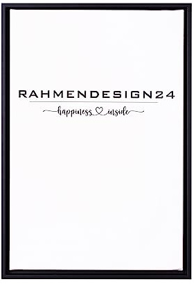 Rahmendesign24 Oslo Cadre à joints d'ombrage pour châssis et toiles Cadre Bois 50 x 80 cm Noir (mat)