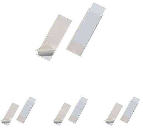 Durable Selbstklebetasche Pocketfix für Einsteckschilder 38 x 125 mm, 10 Stück, transparent, 807419 (Packung mit 4)