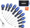 SORAKO 11 PCS Magnetic Screwdriver Set,5 Phillips Screwdrivers and 5 Flat Head Screwdrivers,Made of Heavy-Duty Chrome Vanadium Steel with 2-in-1 Magnetizer,Professional Non-Slip Handle