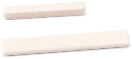 Ukulelensattel 1 Satz aus Knochen für 4-saitige Ukulele | Weiß, für Ukulele und Uke Guitar Reparatur, Gl300, Passendes Sattelstück für Akustische Instrumente