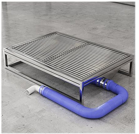 NJDQFA Edelstahl Hundeklo Für Zuhause,Welpentoilette Trainingsunterlage,Hundetoilette Einfaches Waschen Mit Tablett,60 * 40cm