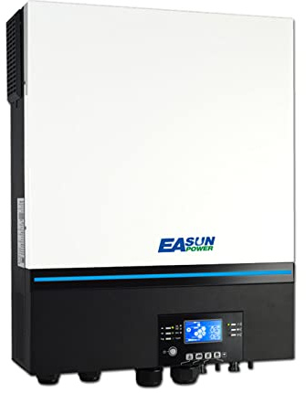 POWLAND Inverter ibrido da 11KW 48V, 2 MPPT, inverter indipendente dalla rete, funziona senza batteria, 150A Corrente di carica, Supporto parallelo, Doppia uscita 230v AC, FV 90-450Vdc, WiFi integrato