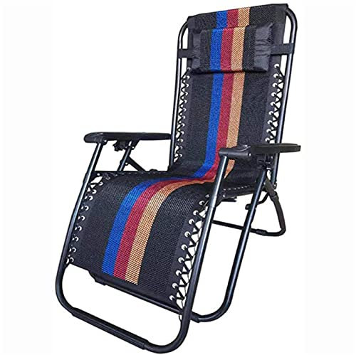 CCYENG Outdoor-Sessel, Zero Gravity Lounge Chair, Liegestühle für den Außenbereich, Liegestühle für Patio-Patio-Gärten, Blaue und weiße Streifen