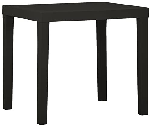 qohoio Gartentisch Terrassentisch Wetterfest Lounge Tisch Outdoor BalkonhäNgetisch Anthrazit 79x65x72 cm Kunststoff