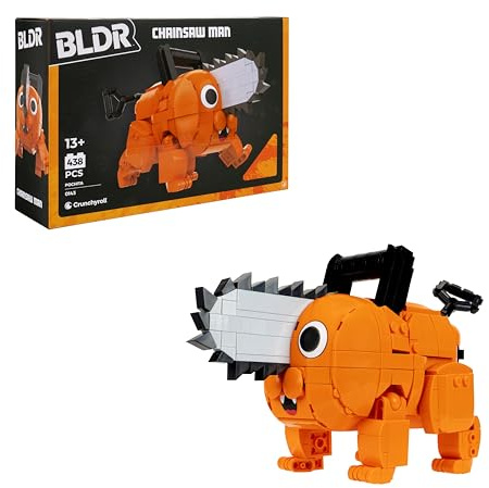 BLDR Chainsaw Man Pochita Building Set - 7.5-Inch Articulated Buildable Figure, 0143