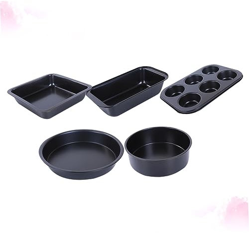 Cabilock Set Di Utensili Da Forno Con Rivestimento Antiaderente Unico 5 Pezzi Teglia Da Forno Per Torte Scatola Per Toast Da Per La Casa E La Cottura Al