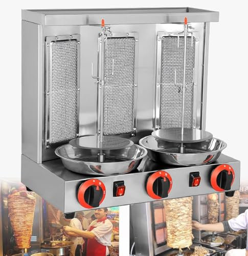 GAYAYAS Asador Vertical a Gas, máquina para Doner Kebab, Parrilla eléctrica para shawarma para el hogar, Horno Giratorio para Doner Kebab de encimera, asador, gyro Maker