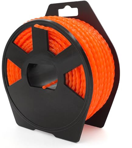 Zeqeey Twist Square Trimmer Cord 0.12 Heavy Duty Grass Nylon Strimmer String Line Diameter 3.0mm x 32m 105ft