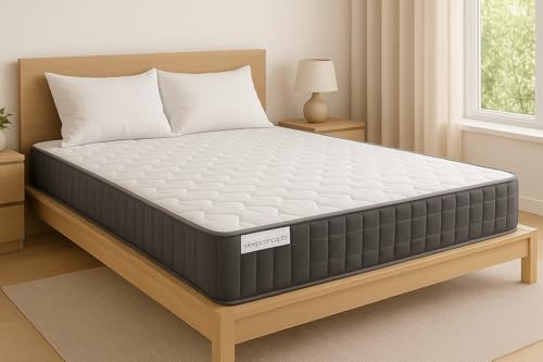 Sleep Concepts Memory Foam Mattress 7 Hybrid Spring, 91 cm Single, 137 cm Double, 152 cm King, 183 cm Super King. (Small Double)