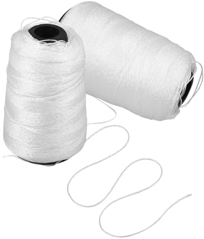 NUOBESTY 2rolls Extra Strong Masonry Twisted Nylon Thread Thin Twine for Construction Gardening Building Lines