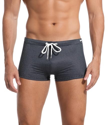 Donason Costume da Bagno Uomo Boxer ad Asciugatura Rapida Elastico Coulisse Pantaloncini da Bagno Traspirante Calzoncini da Nuoto Surf Costumi da Mare Spiaggia Piscina