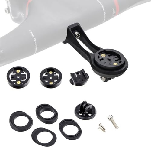 HOUSON Fahrradlenker-Halterung für Fahrradcomputer & Lampen – Leichtes Nylon-Fasermaterial, kompatibel mit Einteillenkern und gebogenen Lenkern (inkl. Höhenanpassung)